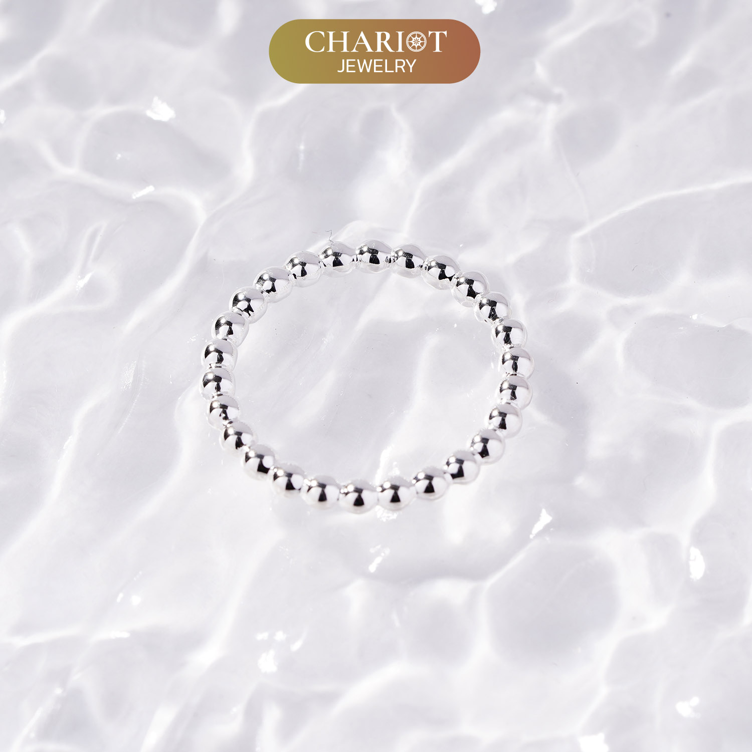 Sterling Silver Stackable Bead Ring