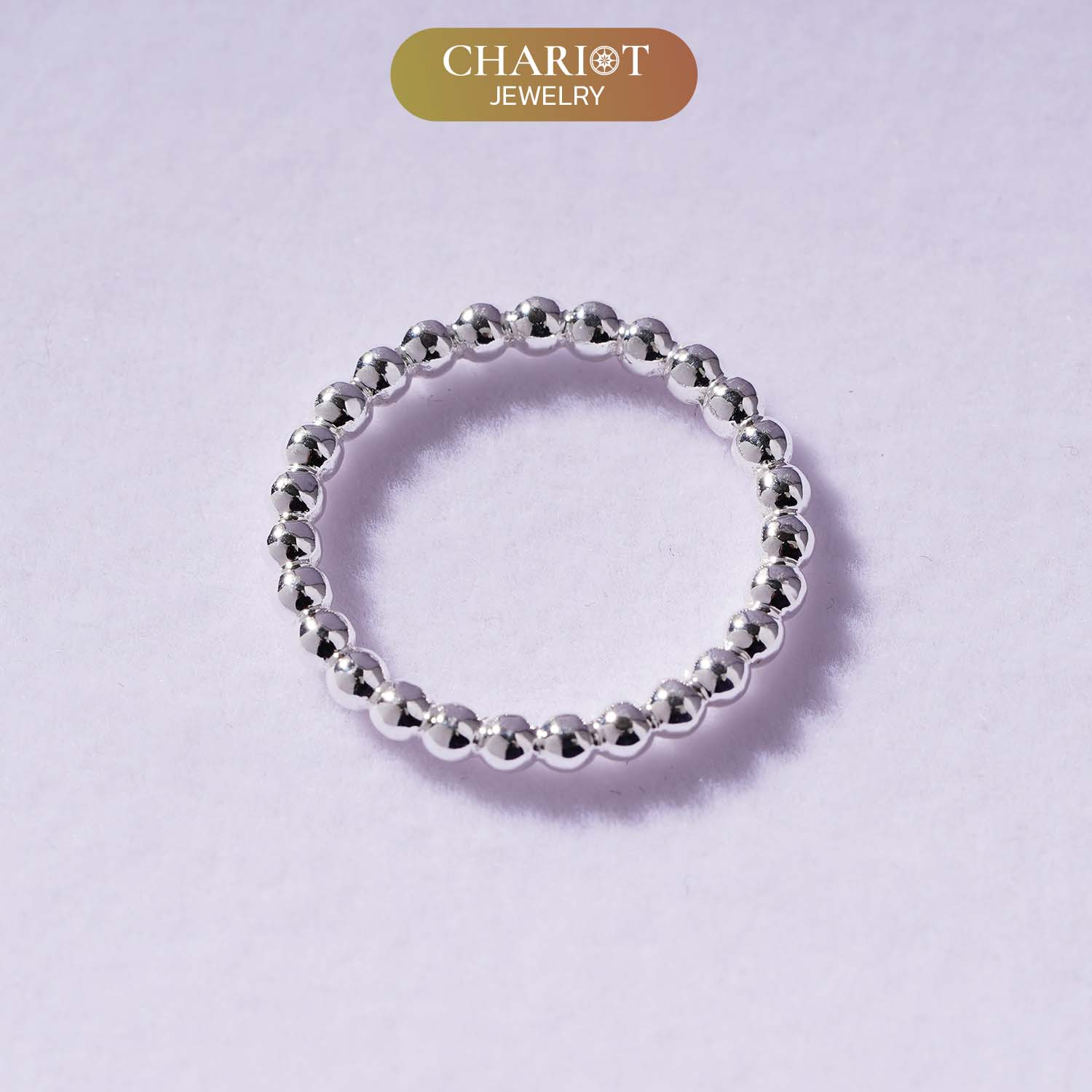 Sterling Silver Stackable Bead Ring