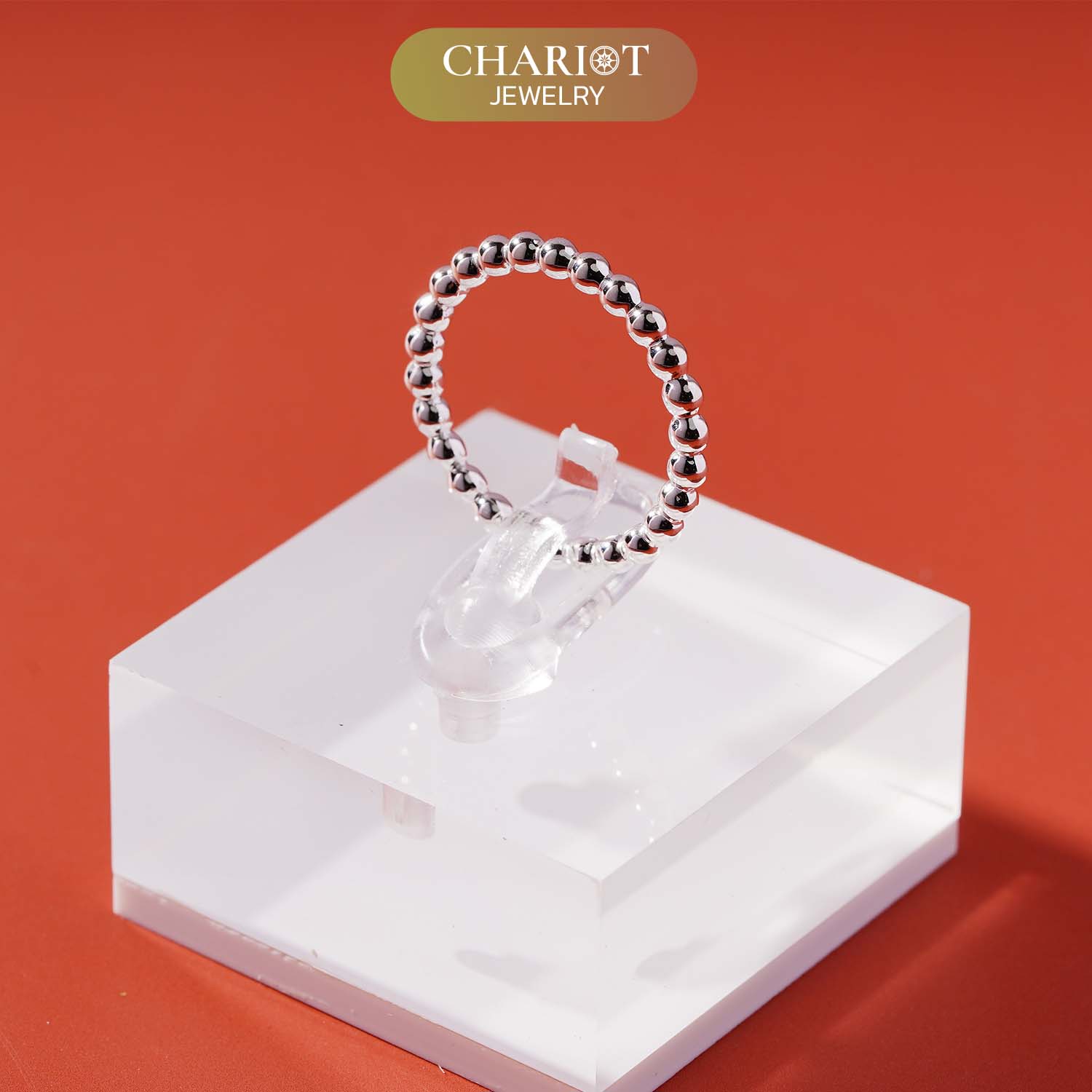 Sterling Silver Stackable Bead Ring