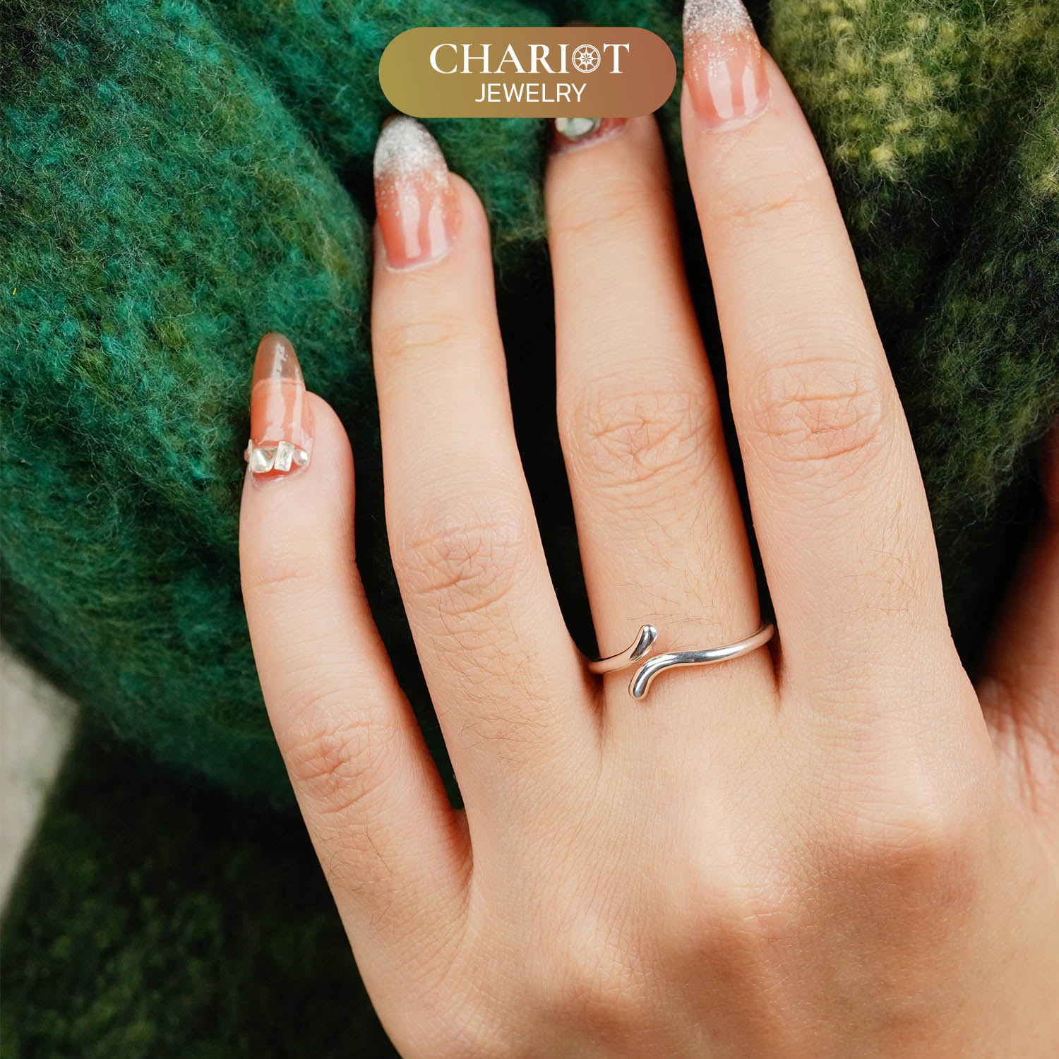 Elongated Teardrop Ring