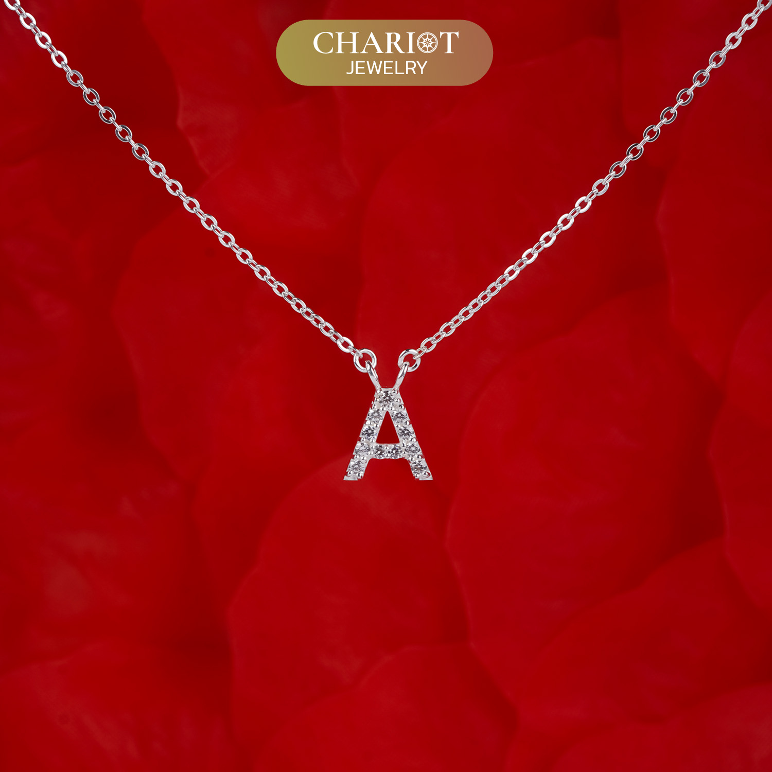 Personalized Sparkle Initial Necklace