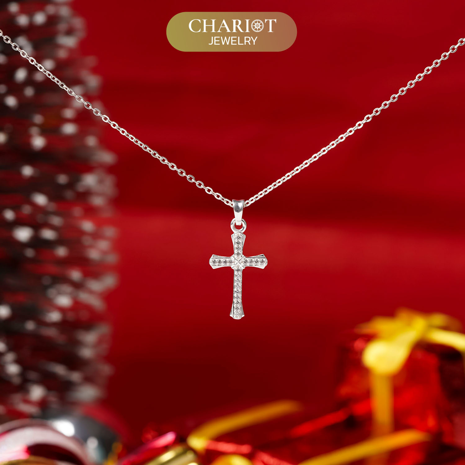 Crystal Cross Necklace