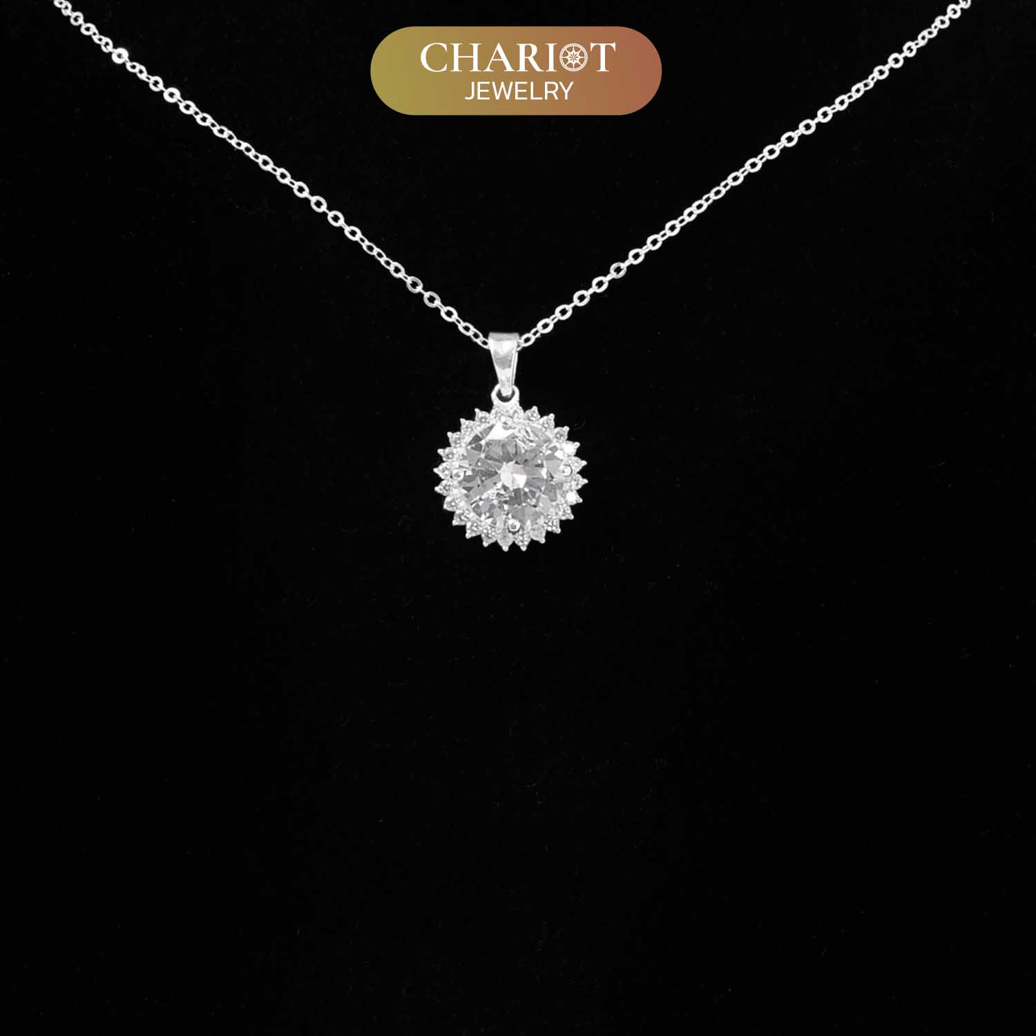 Circle of Light Moissanite Necklace