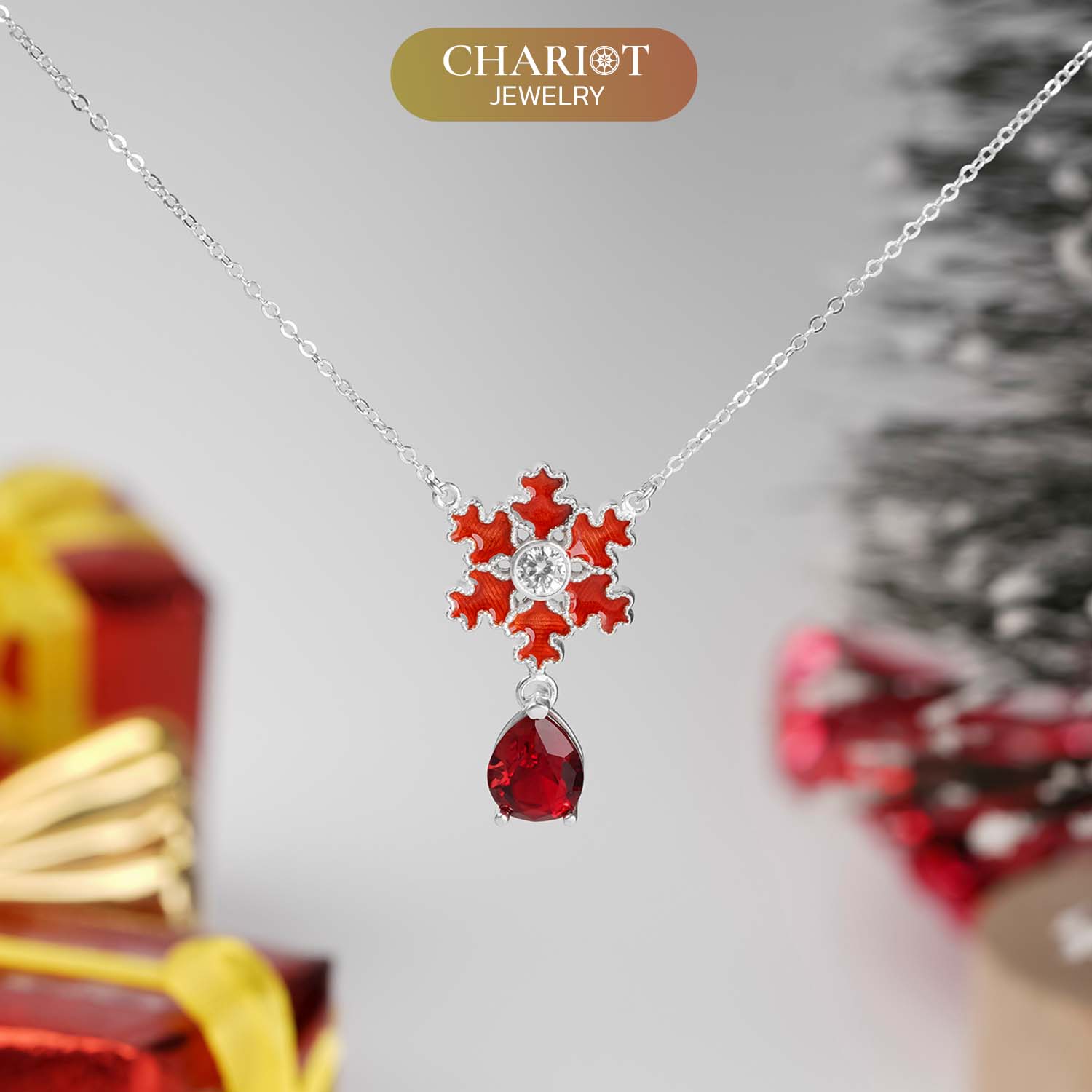 Ruby Snowflake 2 Necklace