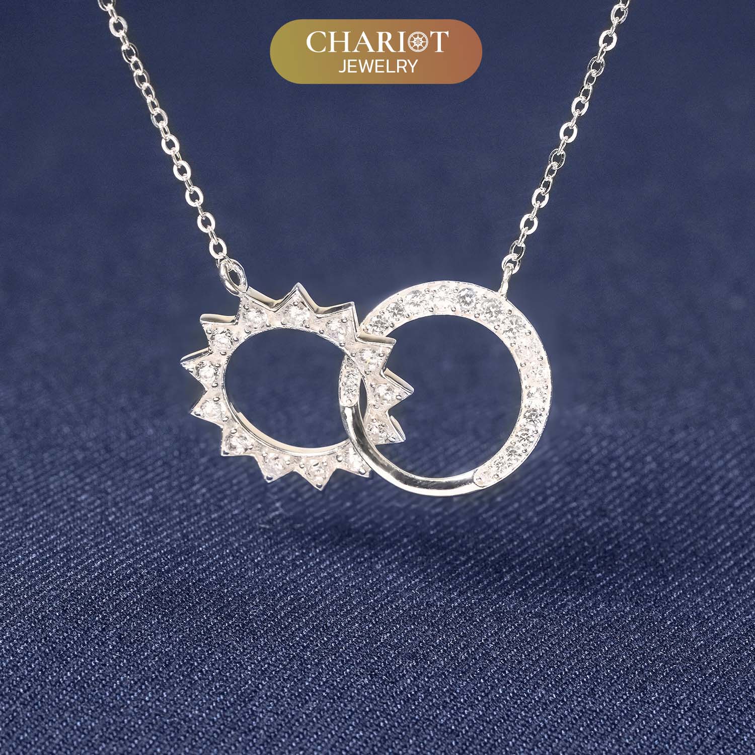 Sun Embrace Moon Necklace