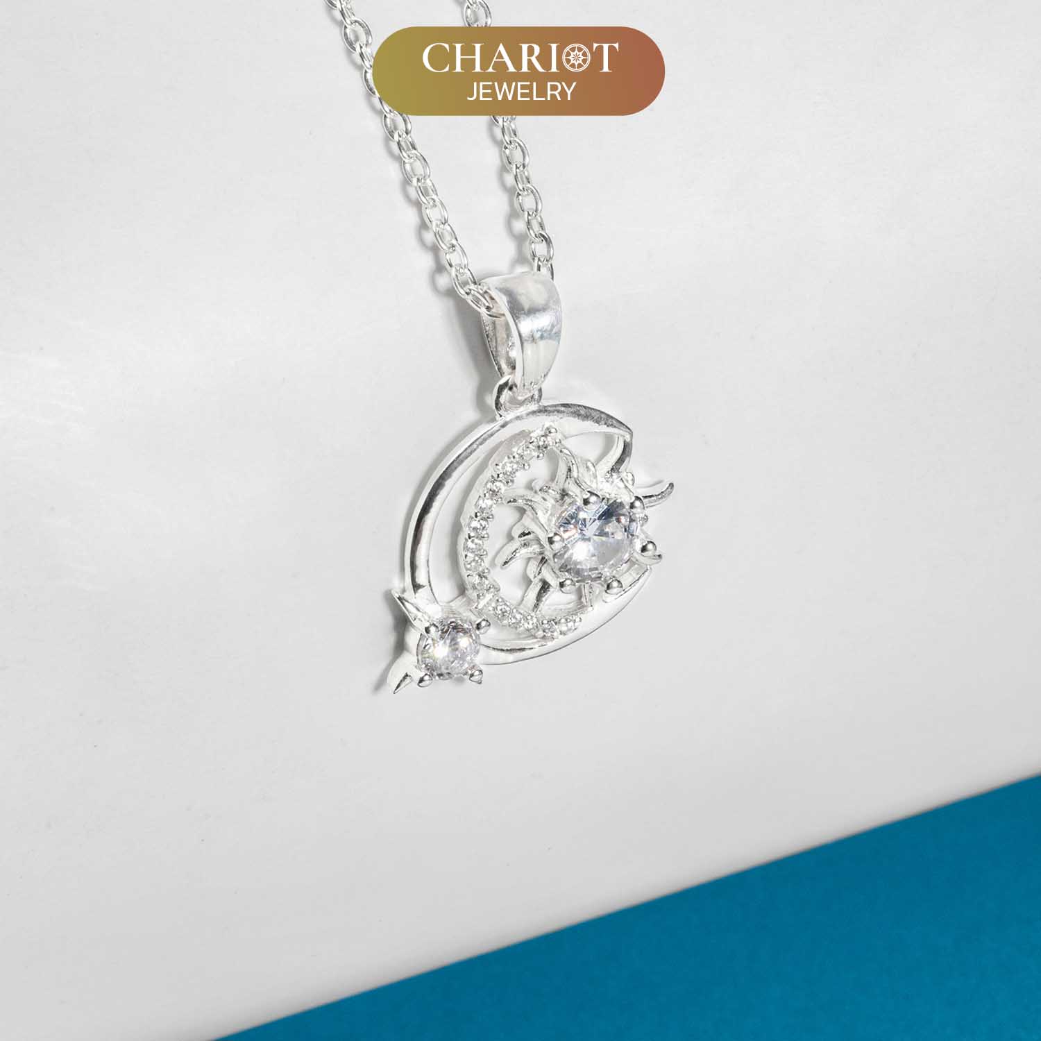 Crescent Moon & Sun Necklace