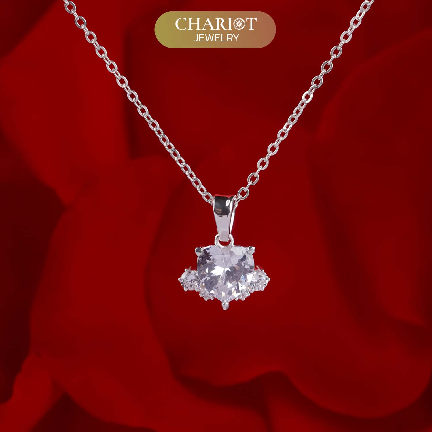 Carnation Heart Necklace