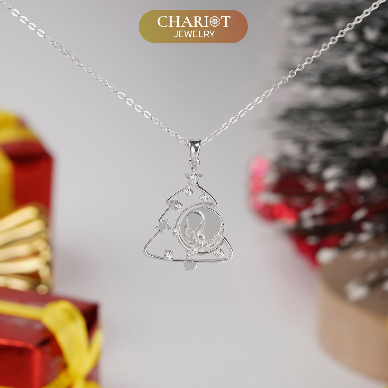 Virgo Chrismas Tree Necklace