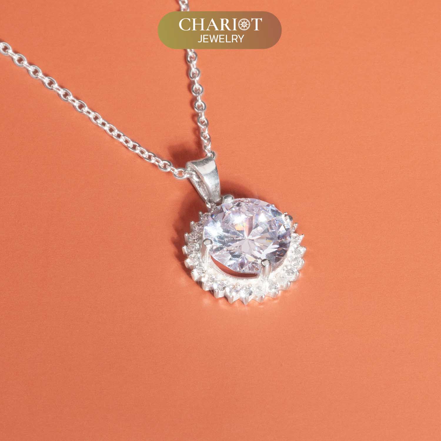 Circle of Light Moissanite Necklace