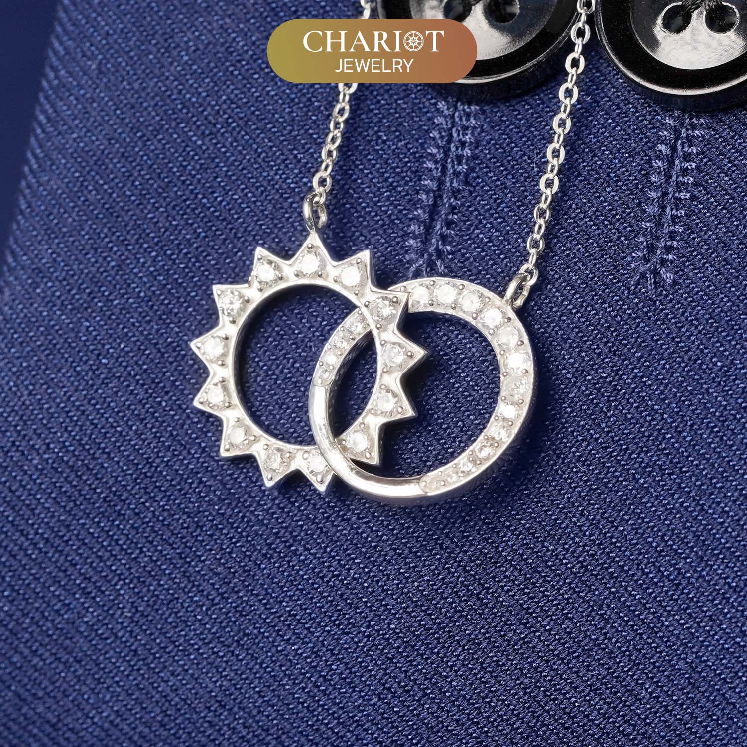 Sun Embrace Moon Necklace