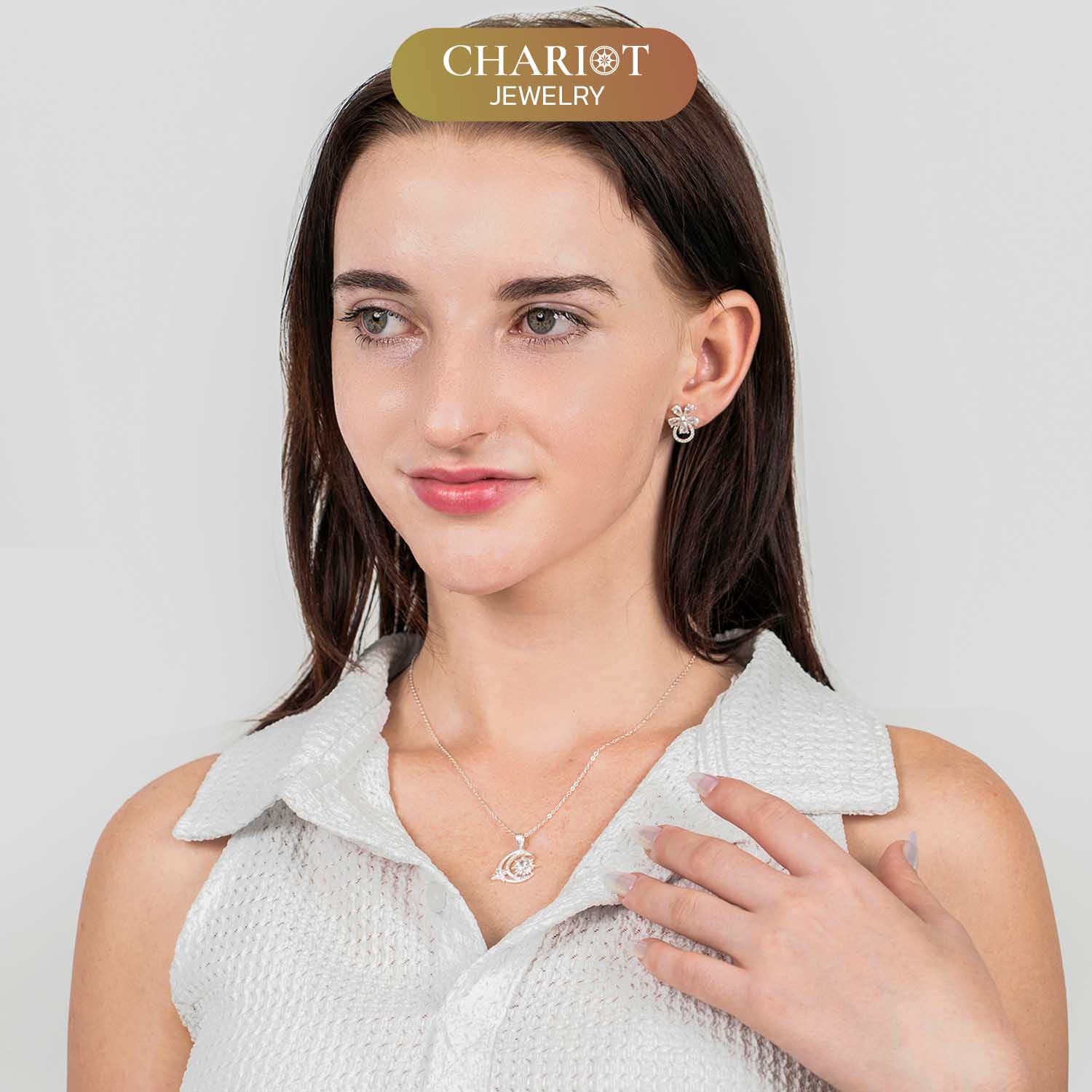 Crescent Moon & Sun Necklace