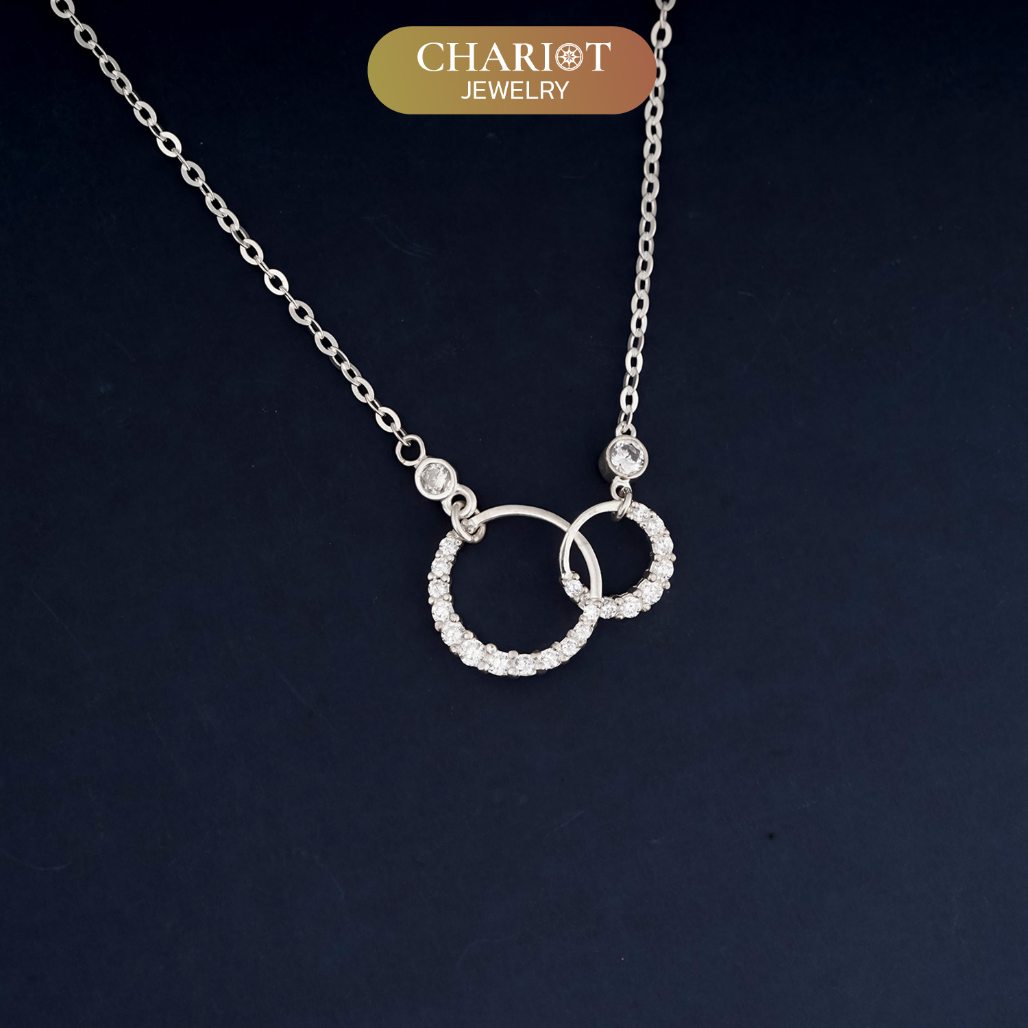 Round Hoop Dangle Necklace