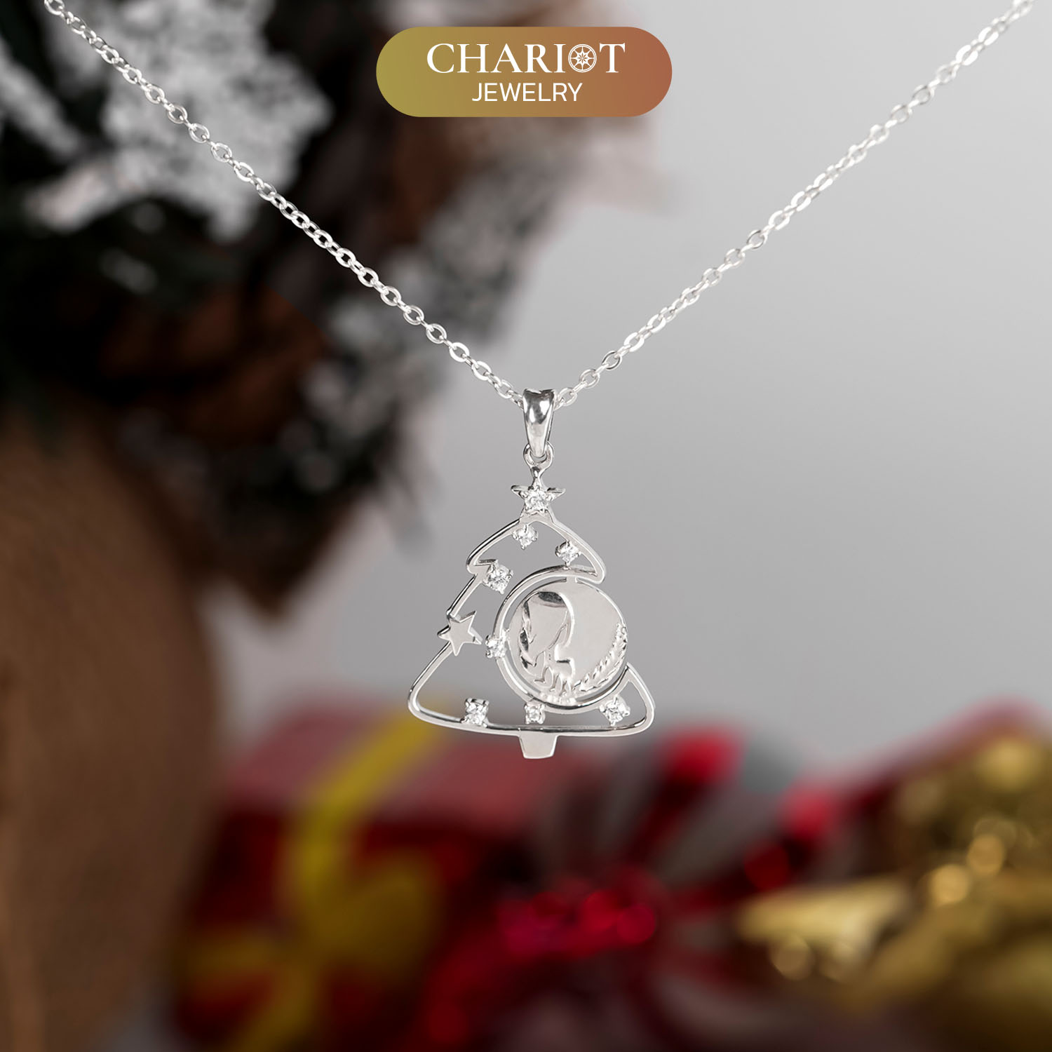 Virgo Chrismas Tree Necklace