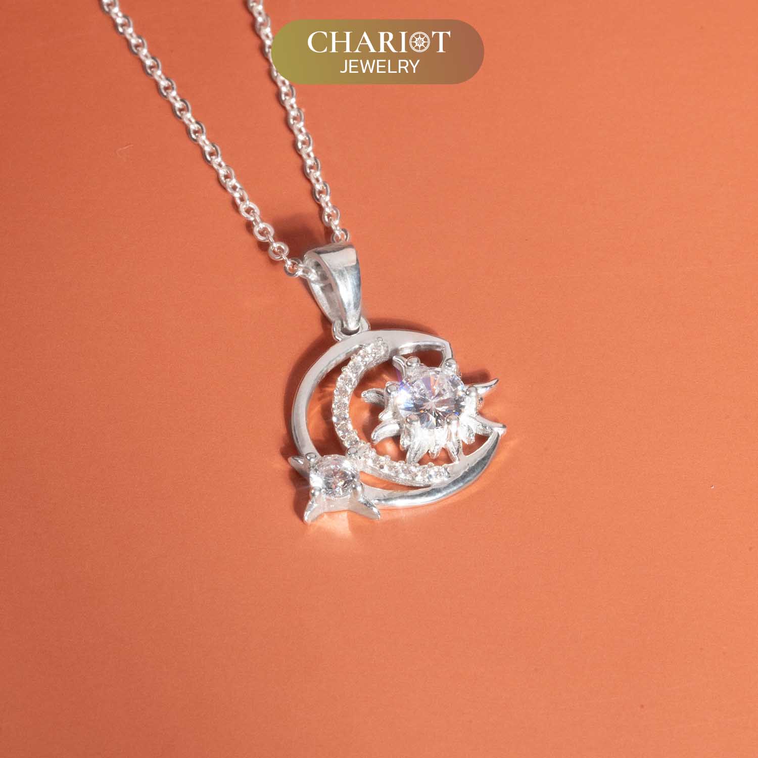 Crescent Moon & Sun Necklace