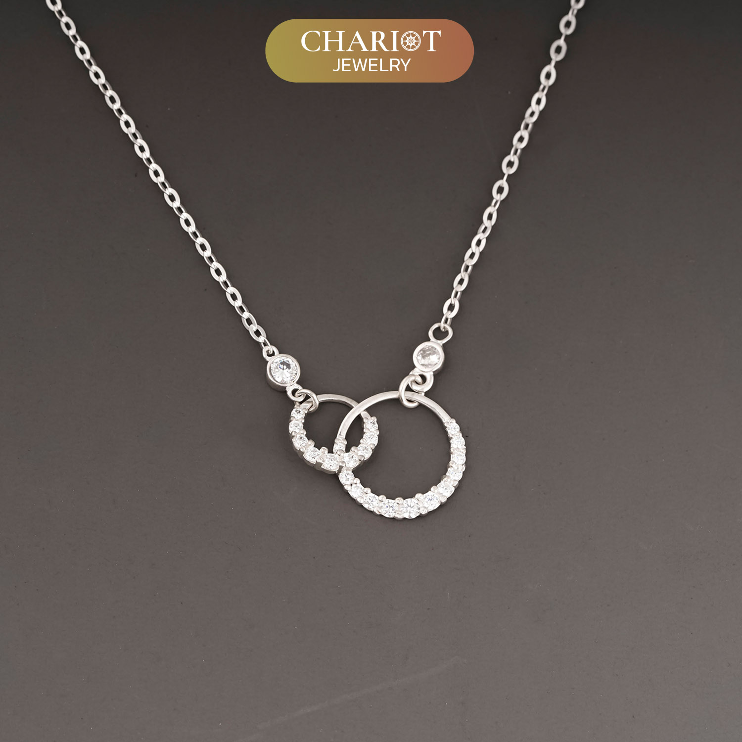 Round Hoop Dangle Necklace