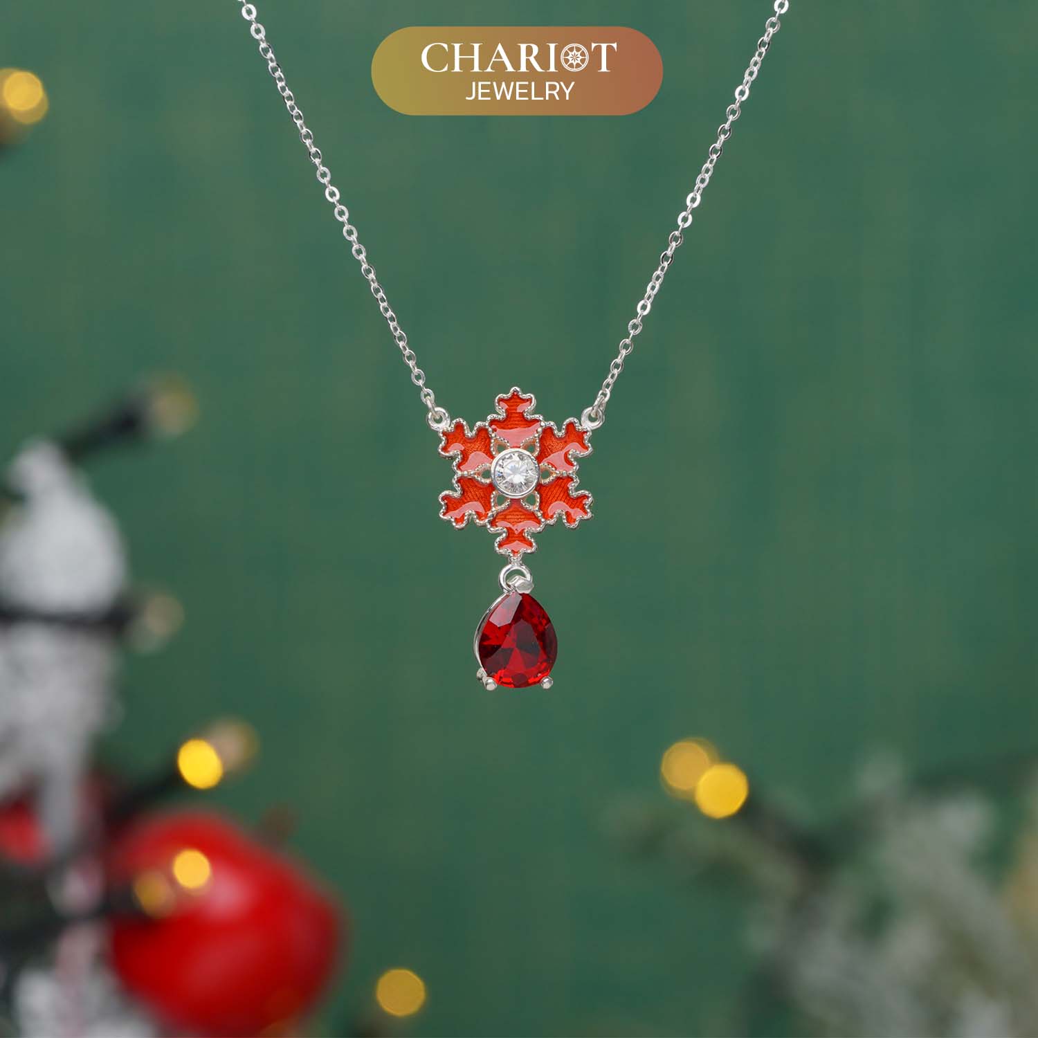 Ruby Snowflake 2 Necklace