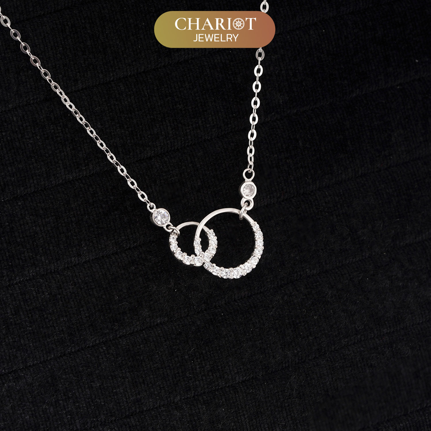 Round Hoop Dangle Necklace