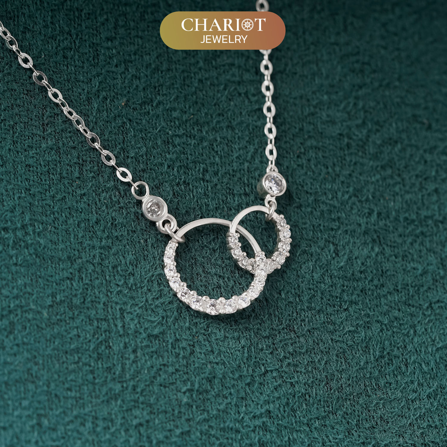 Round Hoop Dangle Necklace