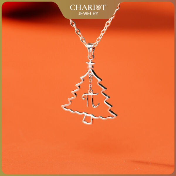 Christmas Tree with Pi Charm Necklace