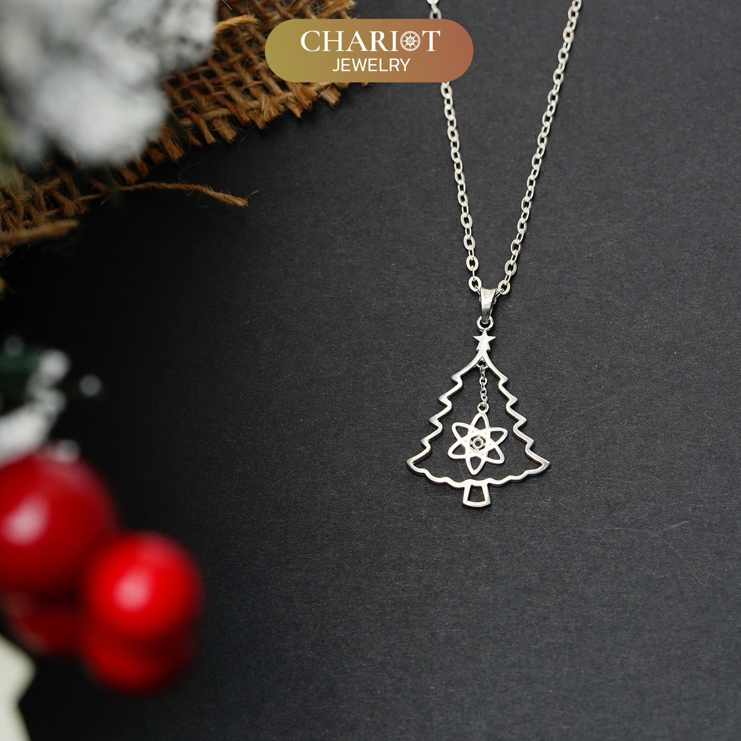 Cosmic Christmas Tree Necklace