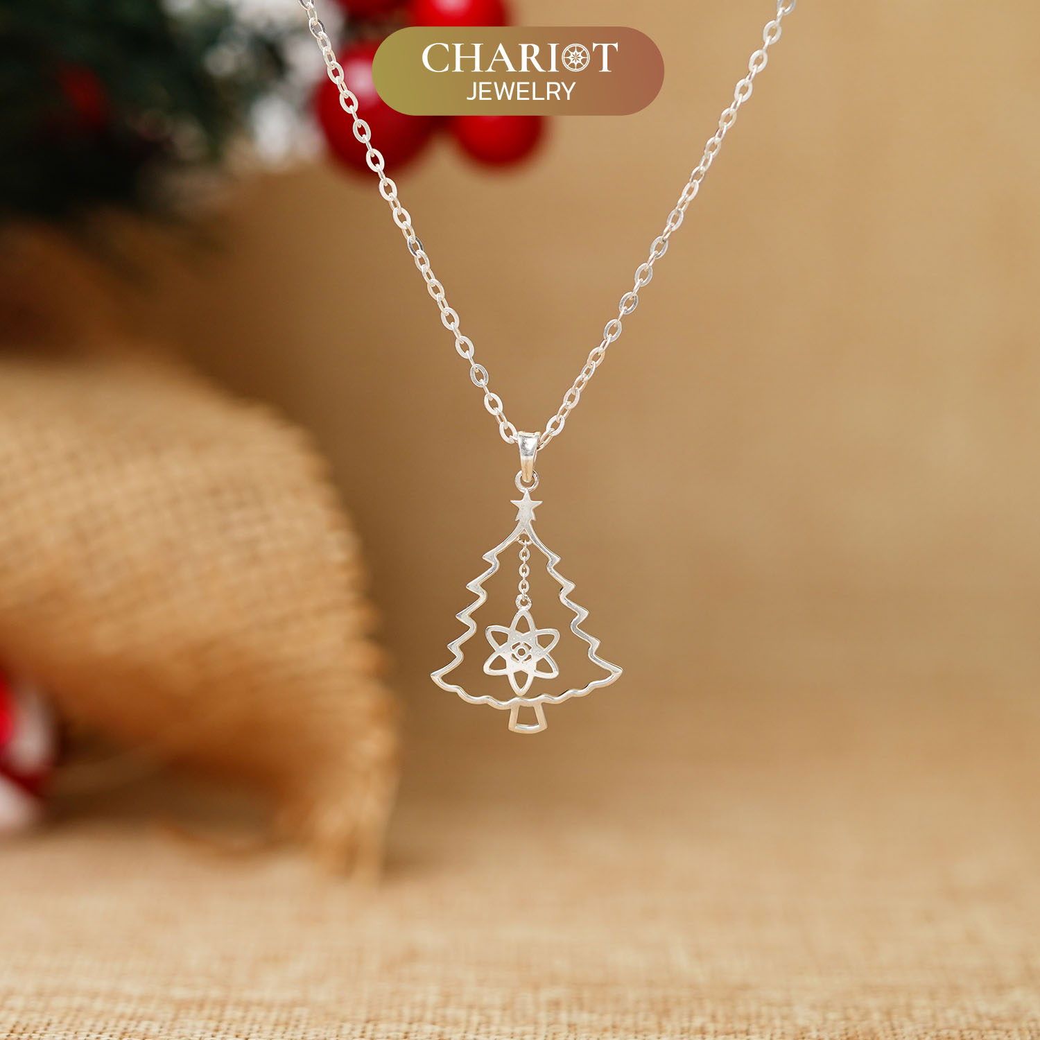 Cosmic Christmas Tree Necklace