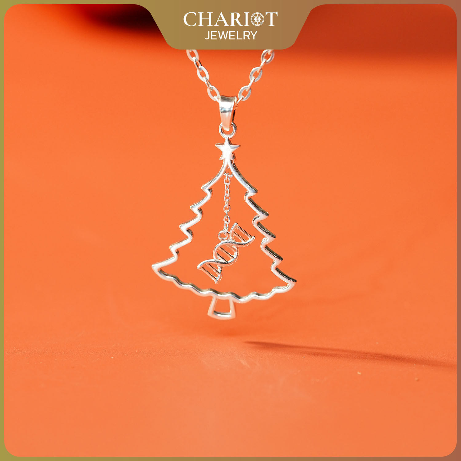 DNA Christmas Tree Necklace