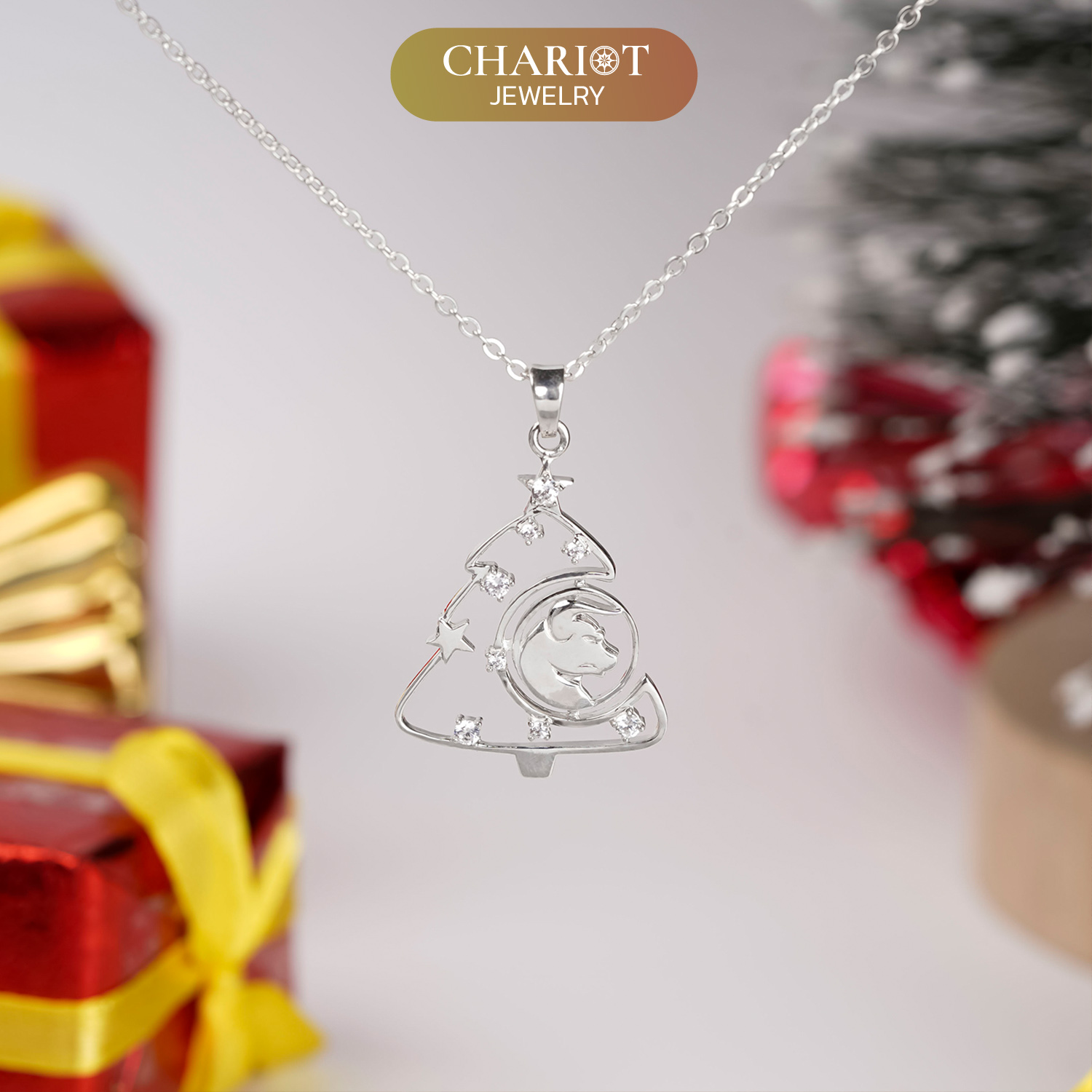 Taurus Chrismas Tree Necklace