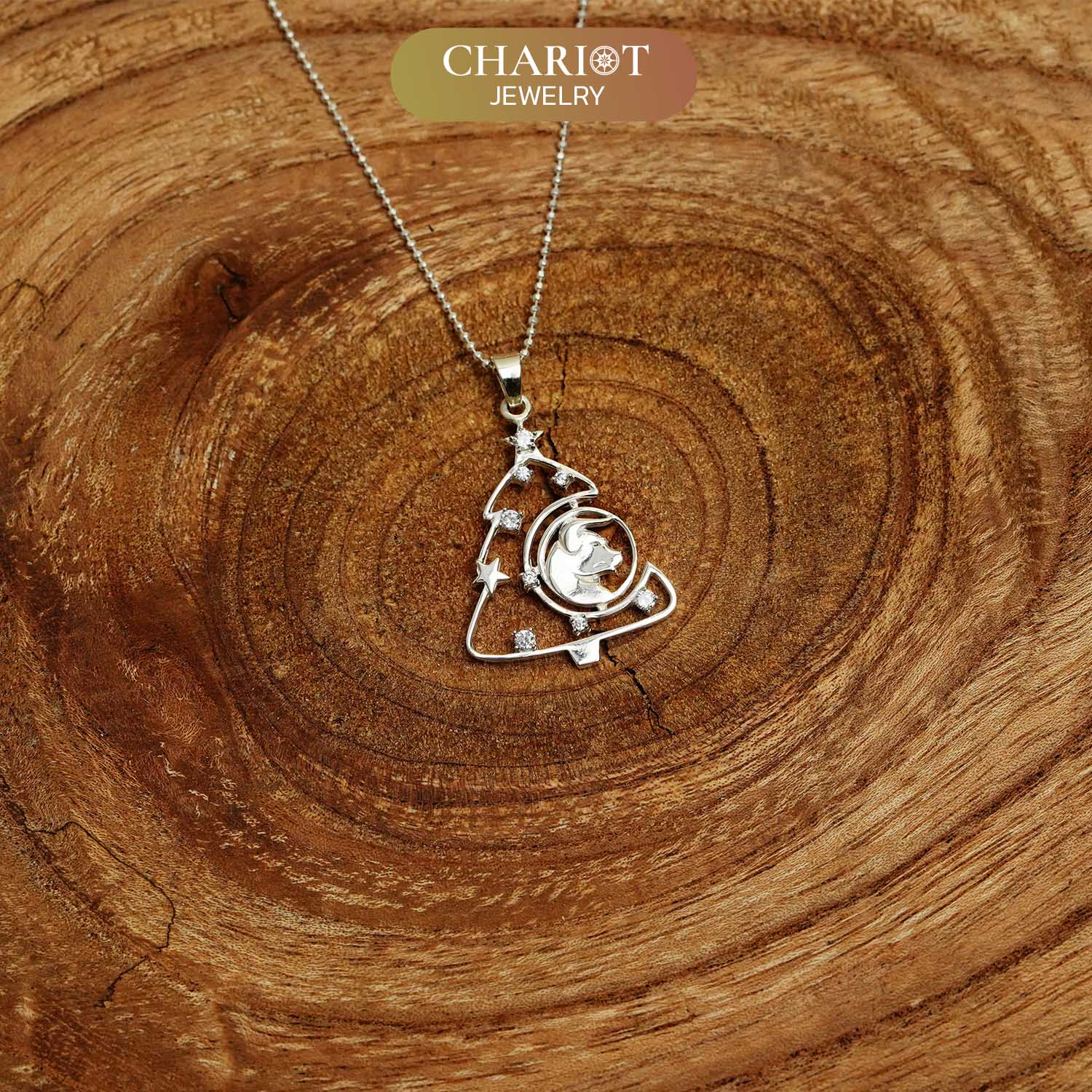 Taurus Chrismas Tree Necklace