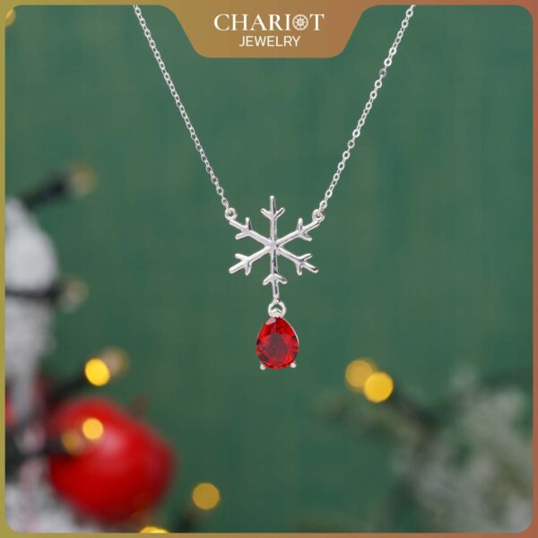 Ruby Snowflake Necklace
