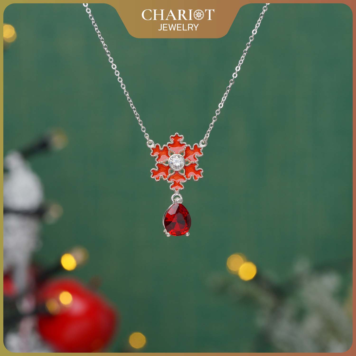 Ruby Snowflake 2 Necklace