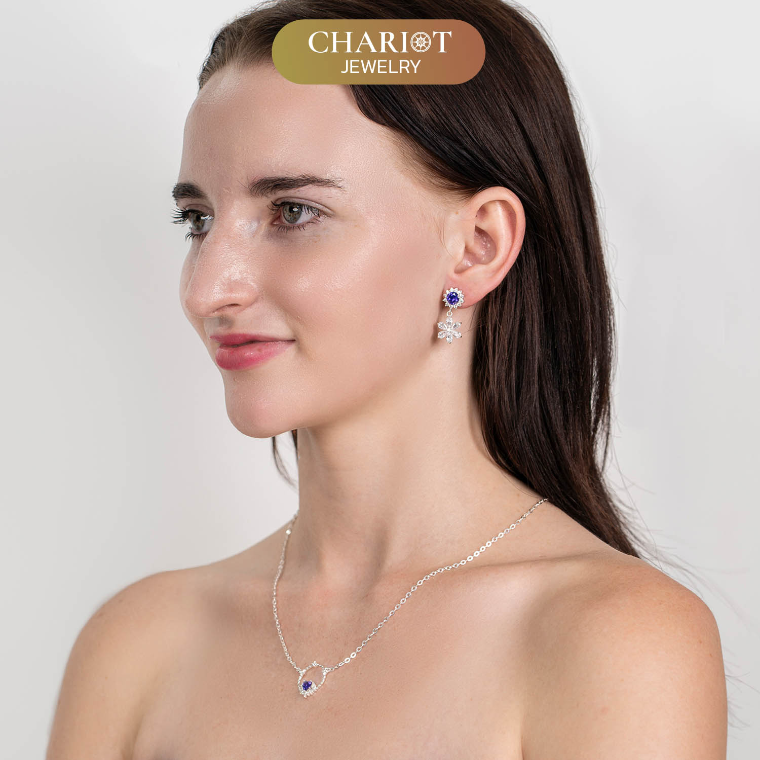 Personalized Gift For Mom - Flower Earrings - Moissanite - Happy Mother's Day 2, to My Beautiful Mother