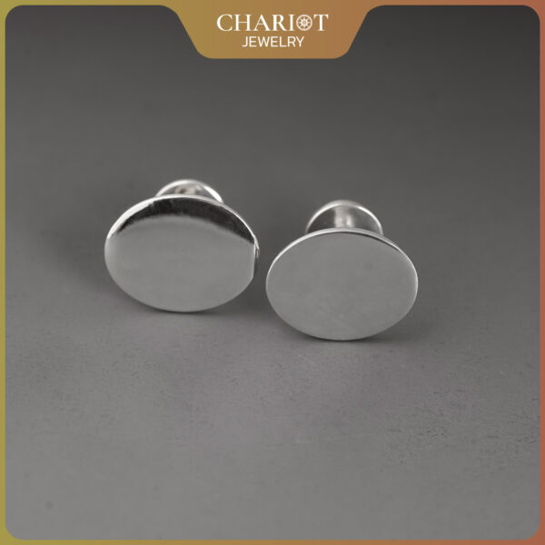 Sleek Oval Shine Cufflinks