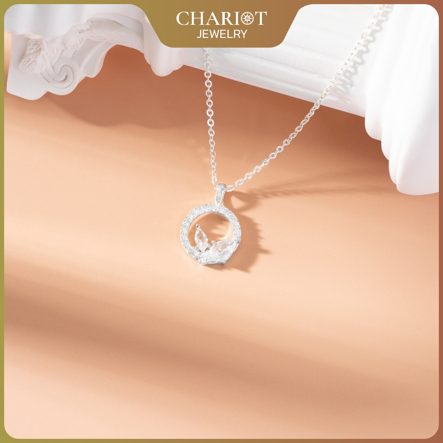 Circular Foliage Jewel Necklace