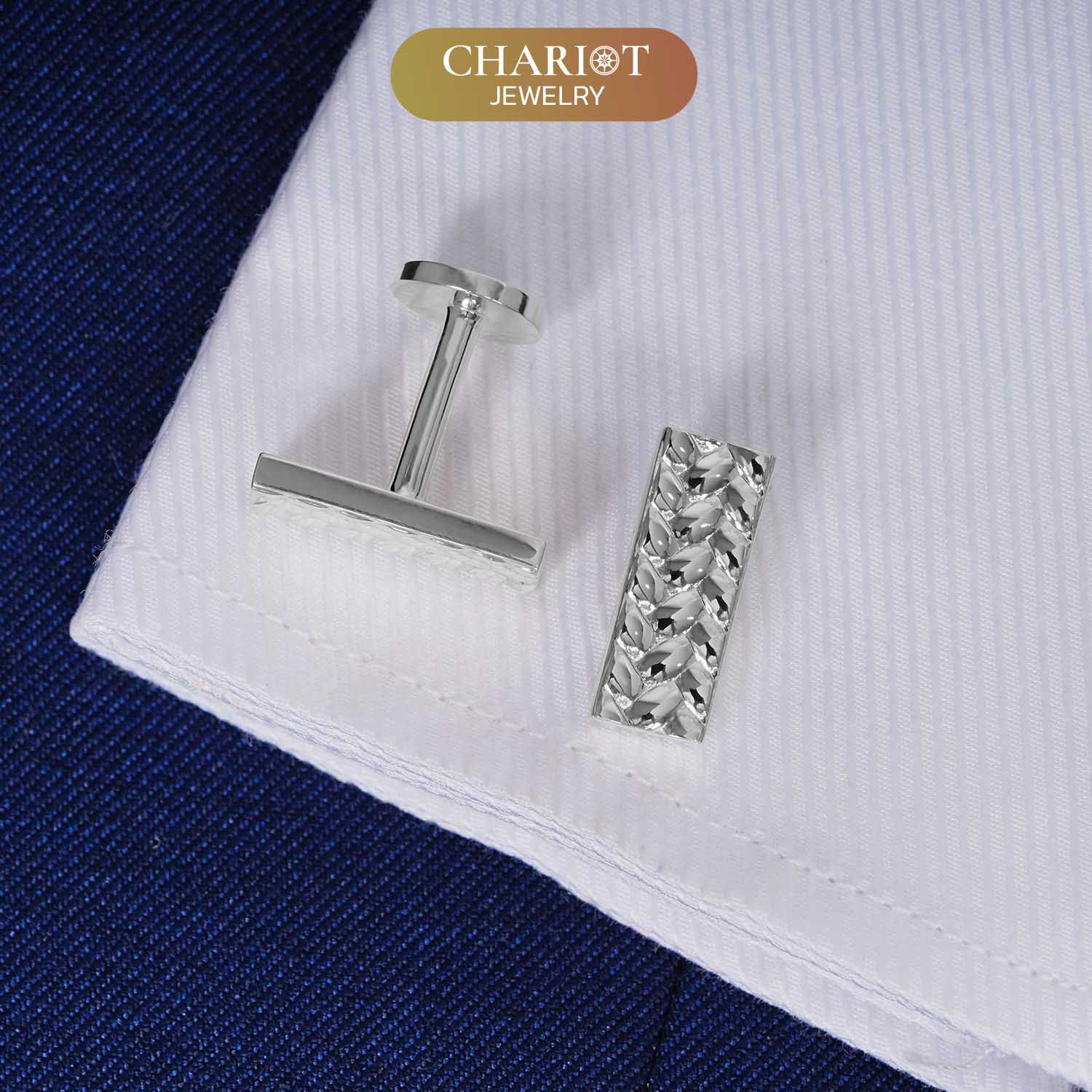 Geometric Weave Cufflinks