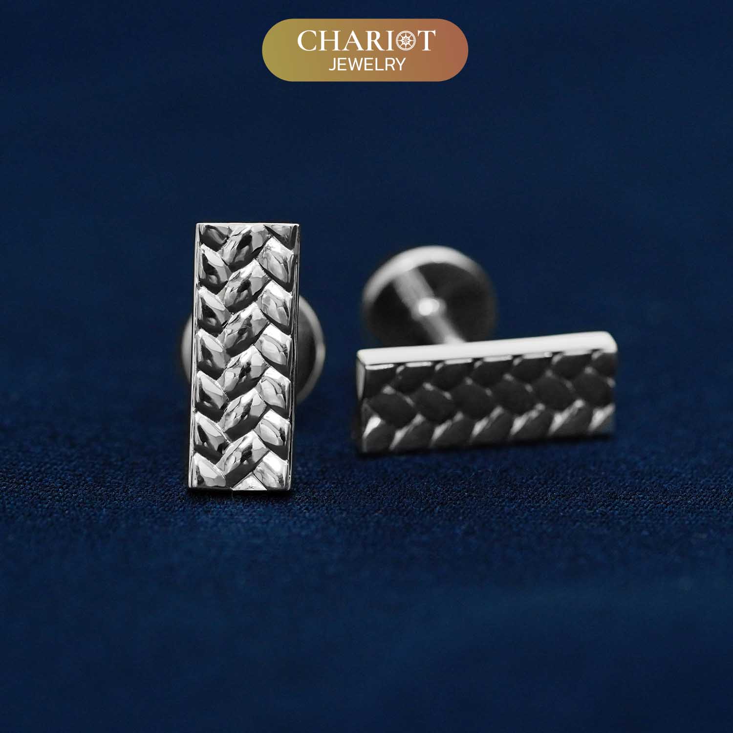 Geometric Weave Cufflinks