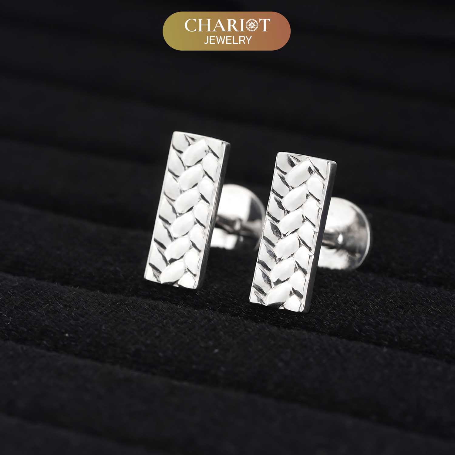 Geometric Weave Cufflinks