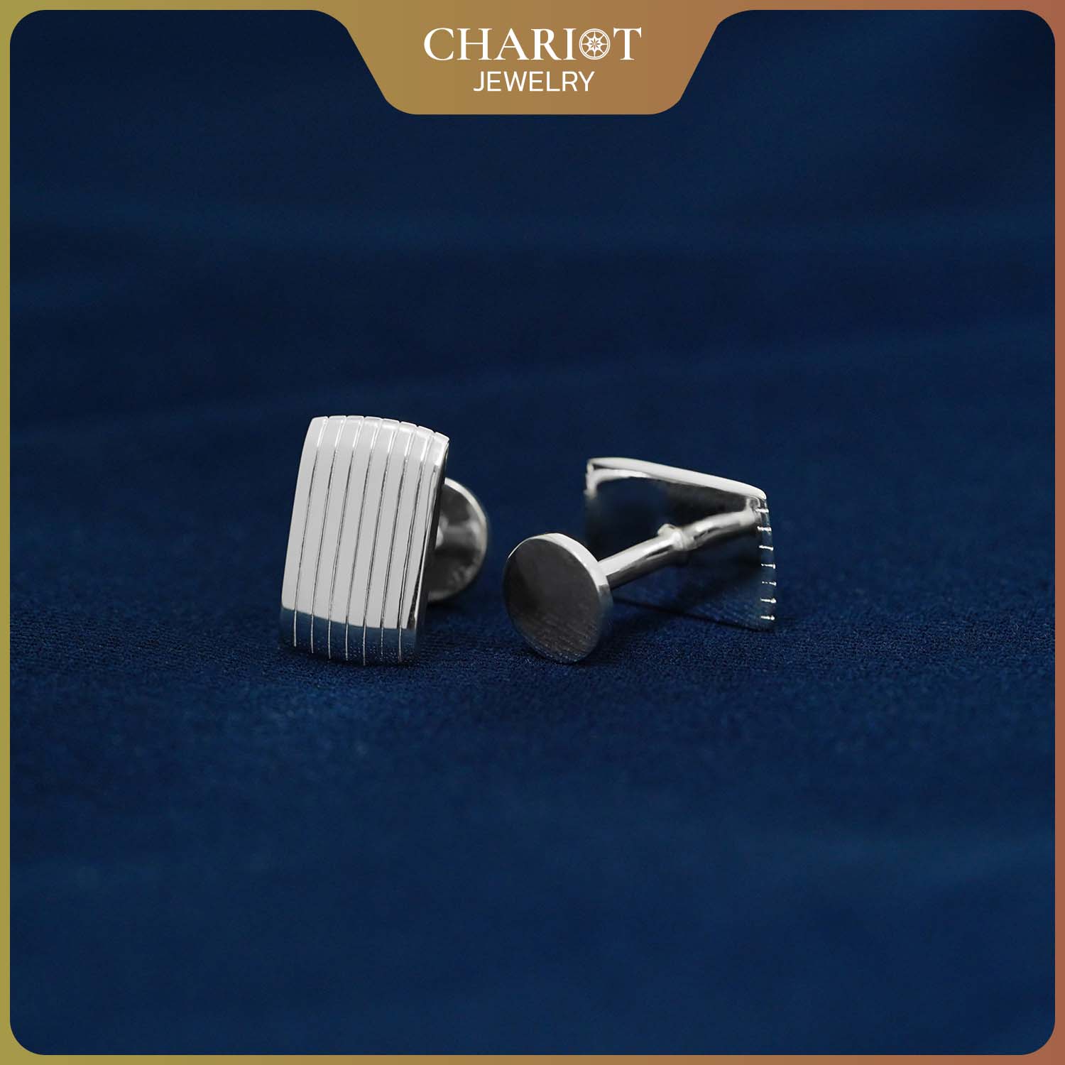 Classic Stripe Rectangles Cufflinks