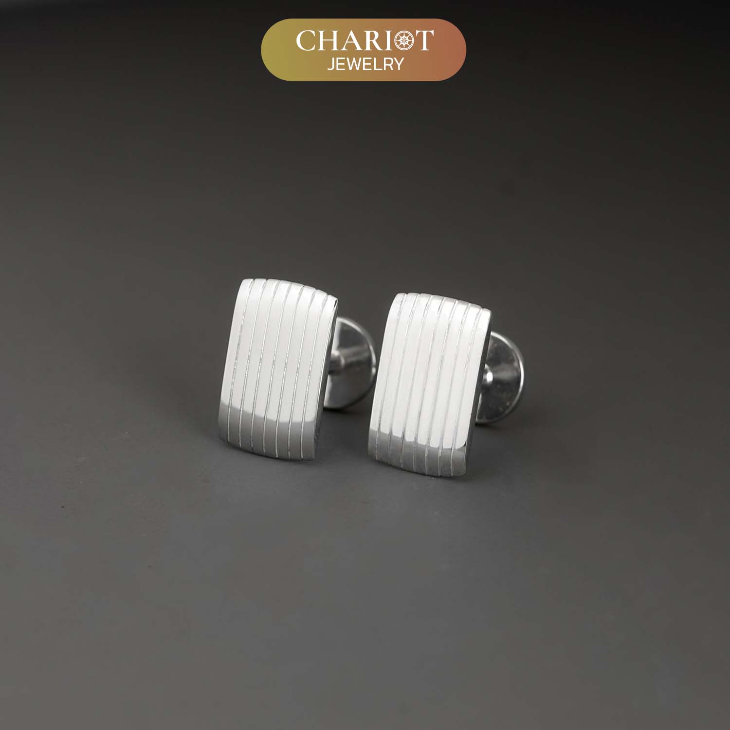 Classic Stripe Rectangles Cufflinks