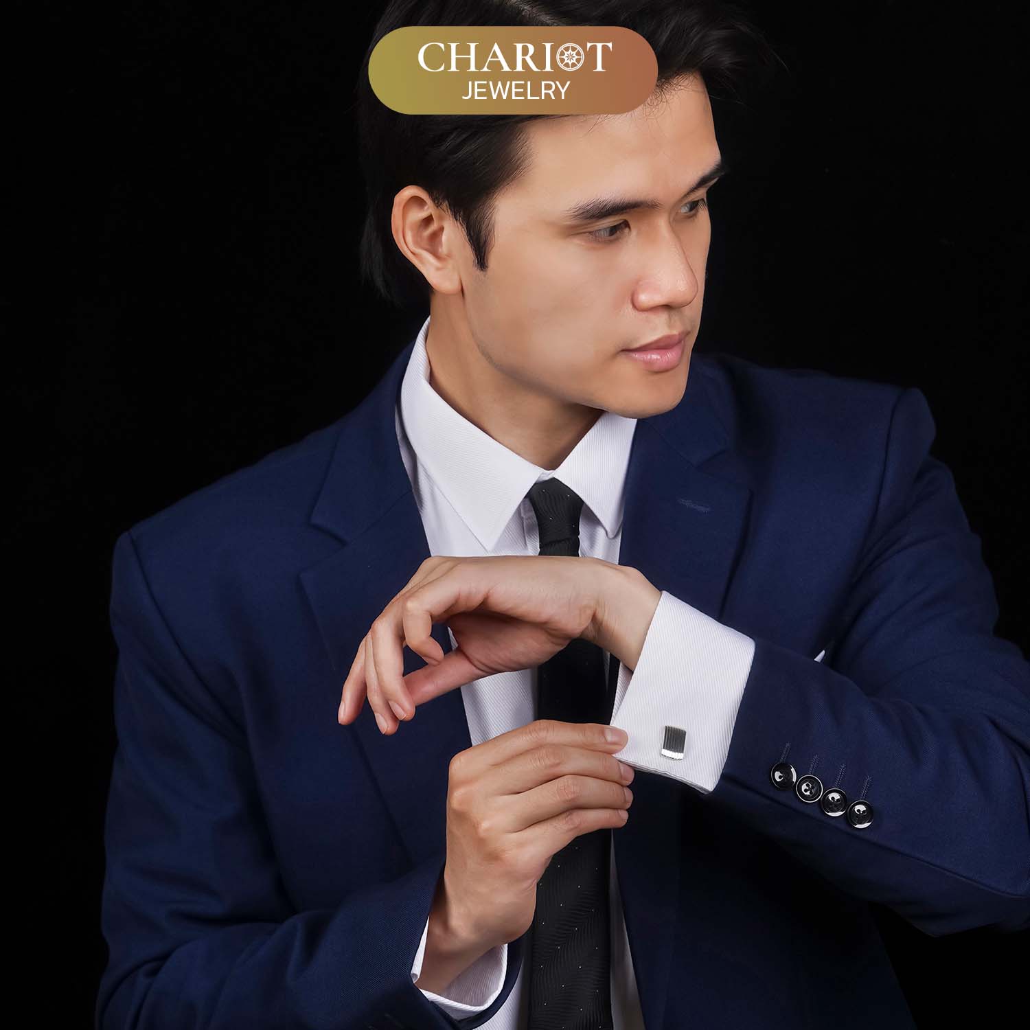 Classic Stripe Rectangles Cufflinks