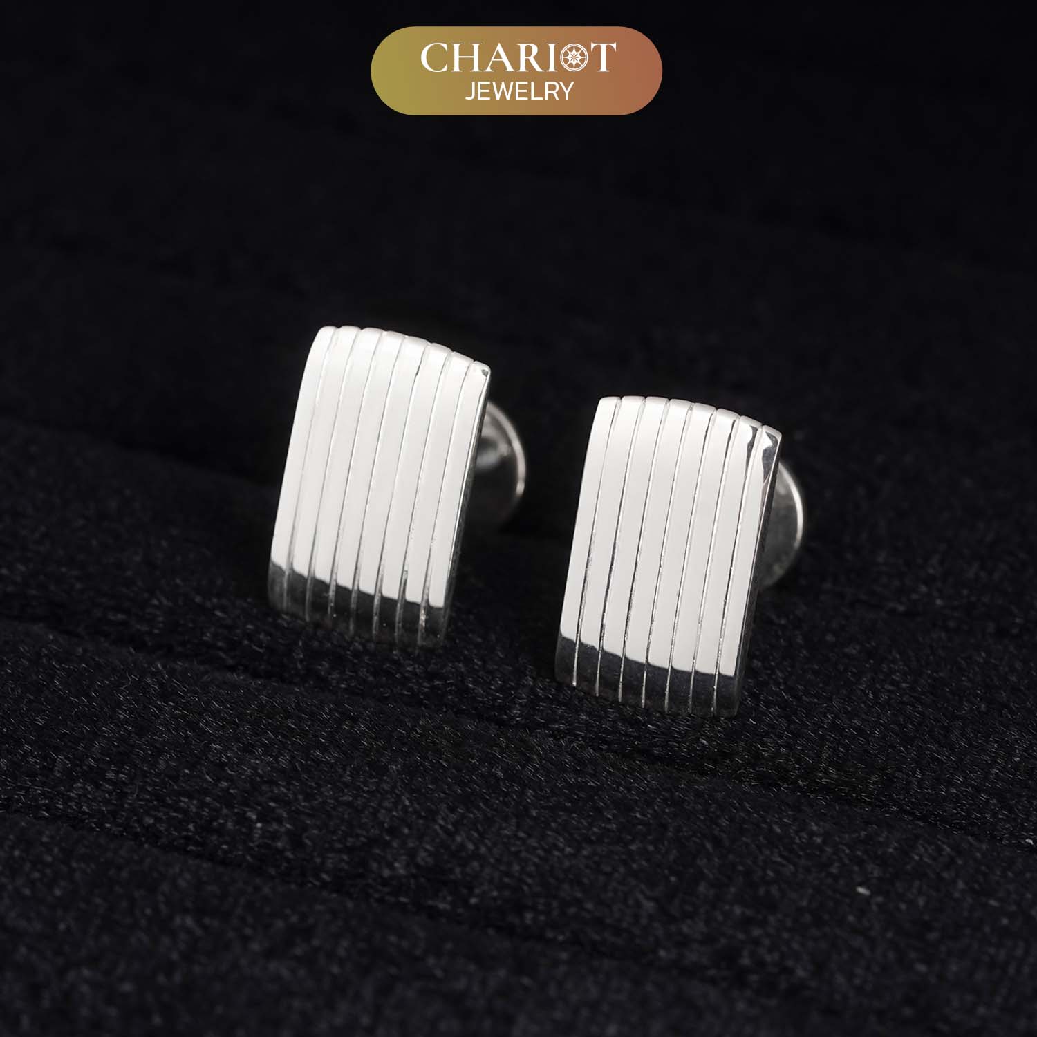 Classic Stripe Rectangles Cufflinks