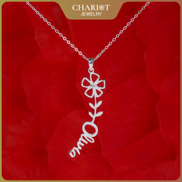 Personalized Flower Name Necklace