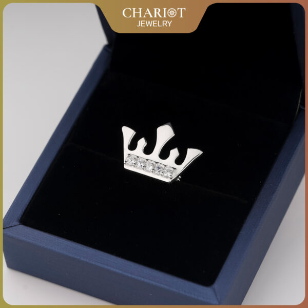 Glitter Crown Lapel Pin