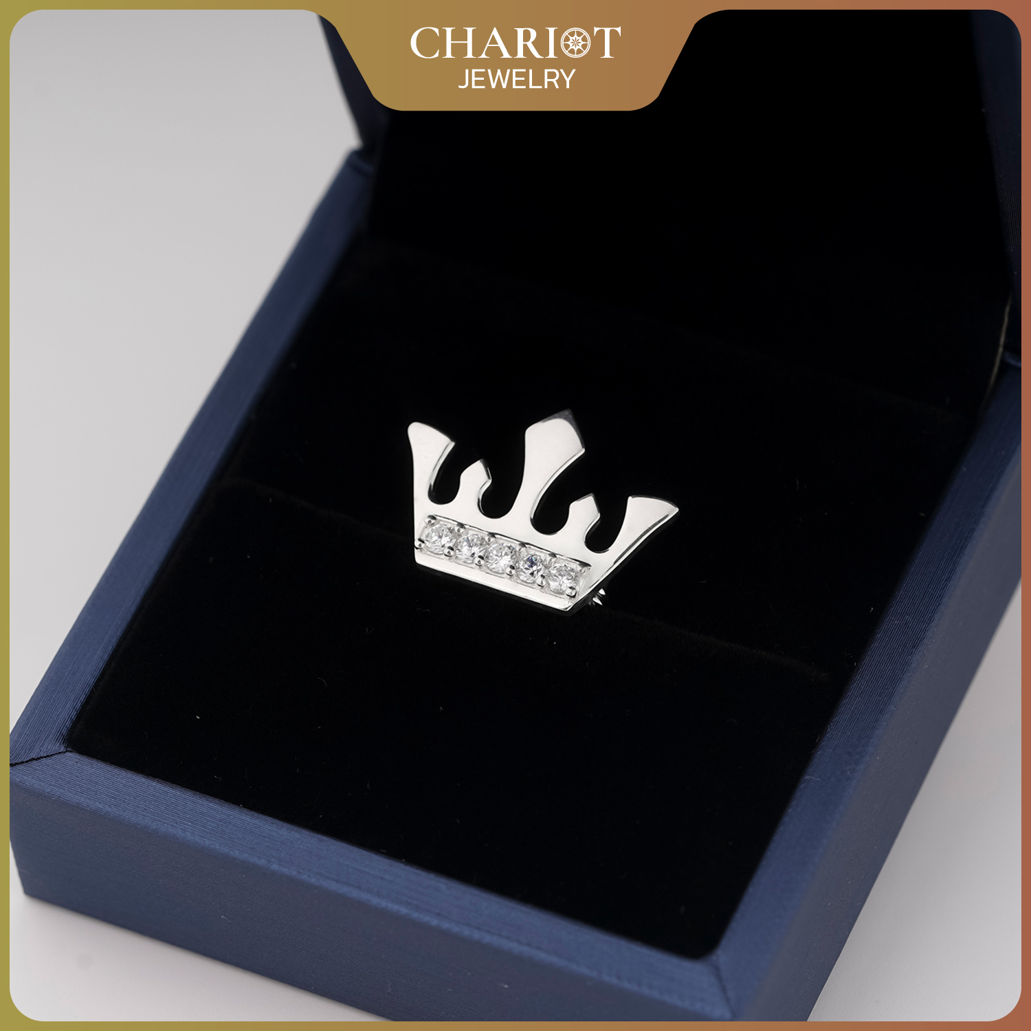 Glitter Crown Lapel Pin