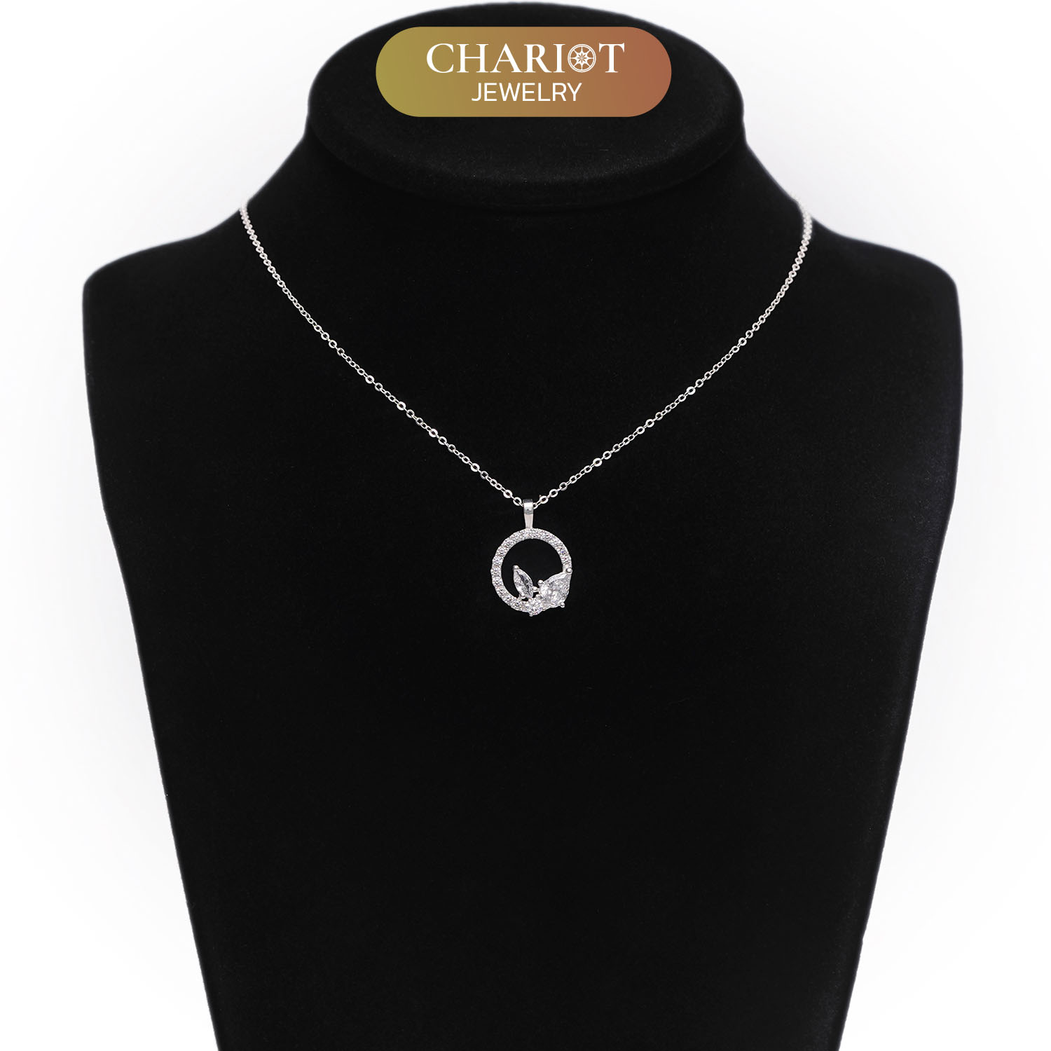 Circular Foliage Jewel Necklace