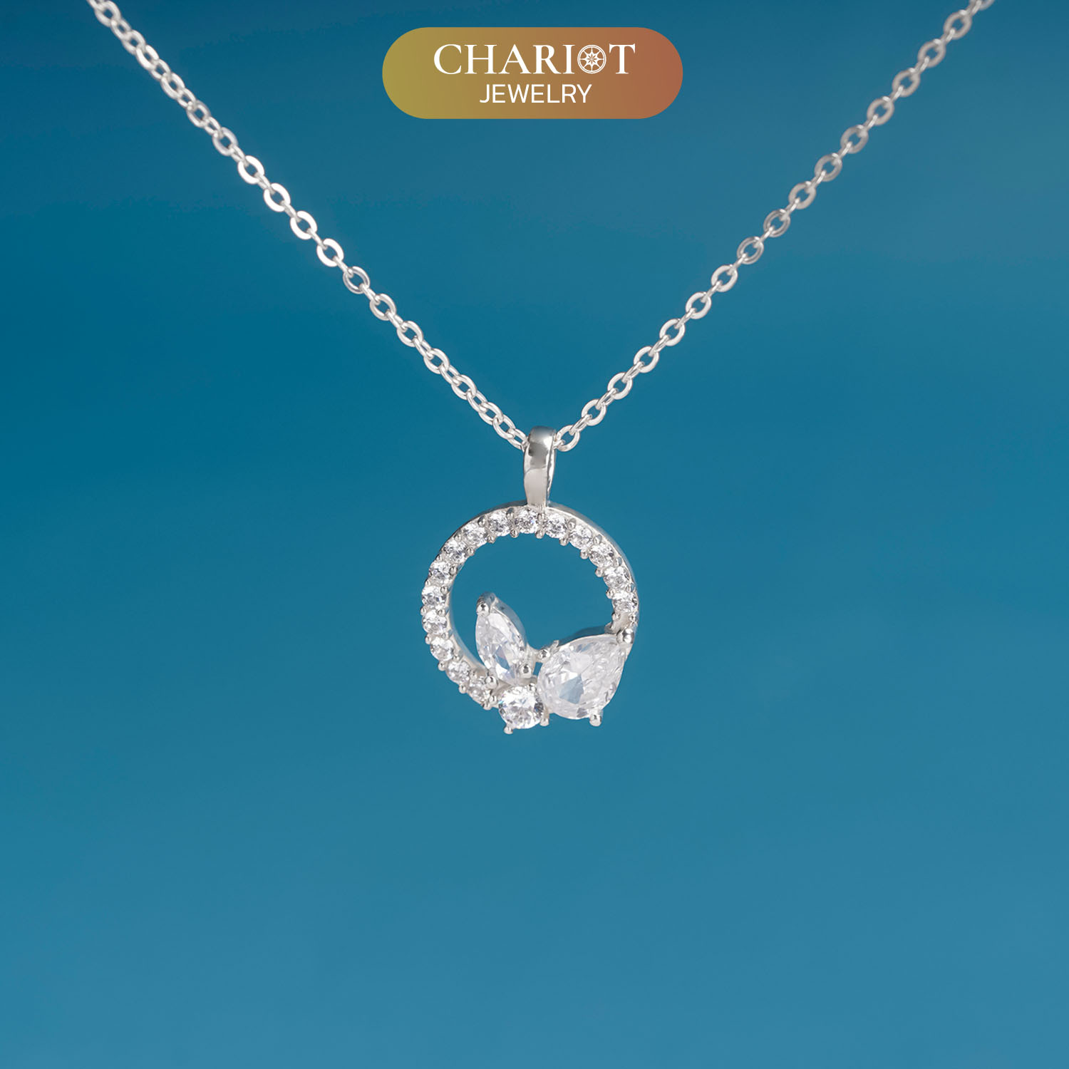 Circular Foliage Jewel Necklace