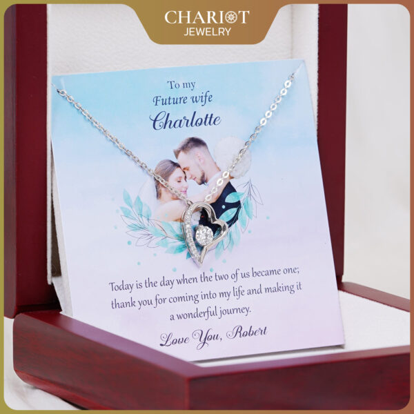 Personalized Gift from Groom to Bride - Forever Love Necklace - Thank You for Coming into My Life