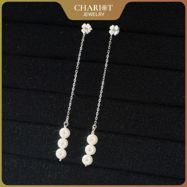 Long Pearl Drop Earrings