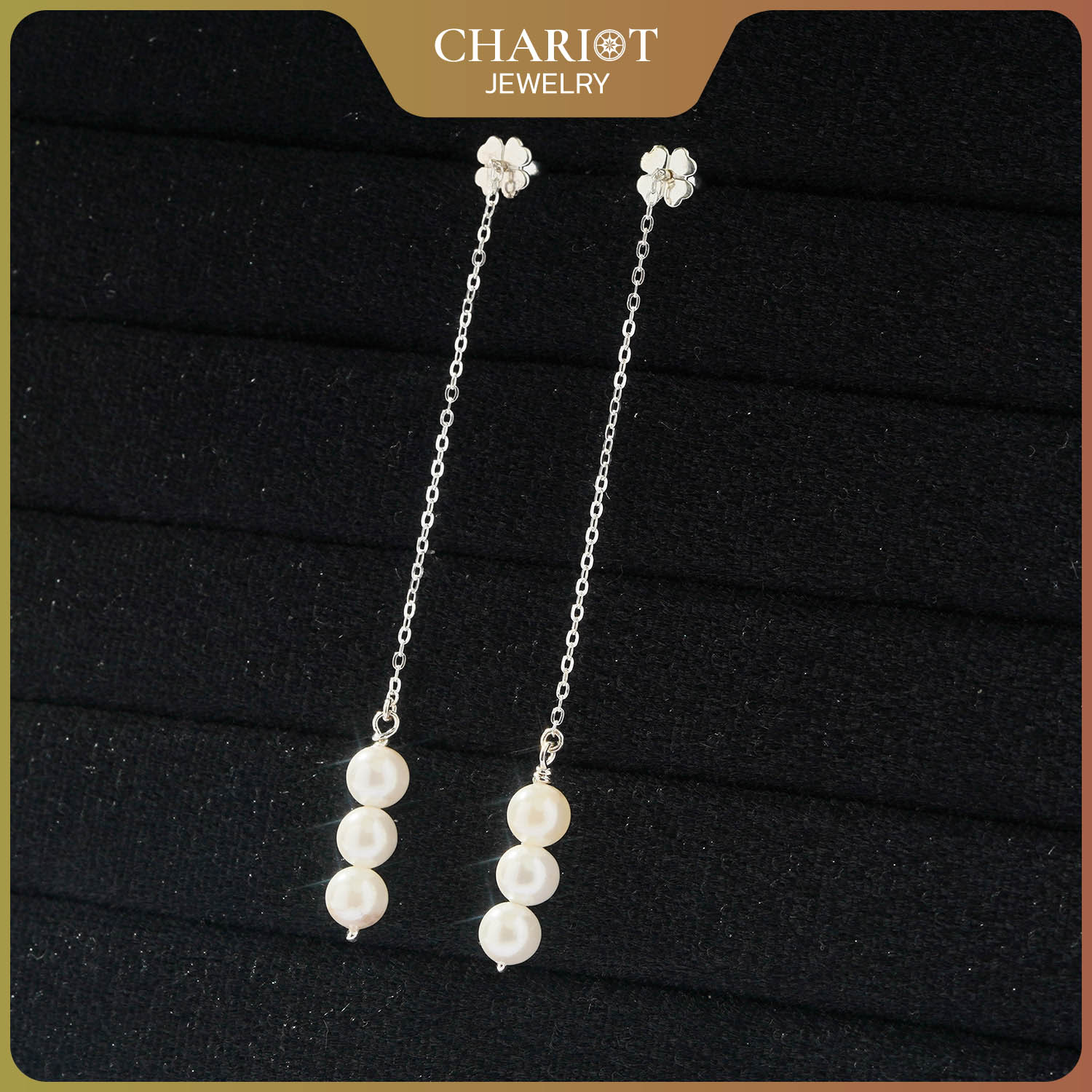 Long Pearl Drop Earrings