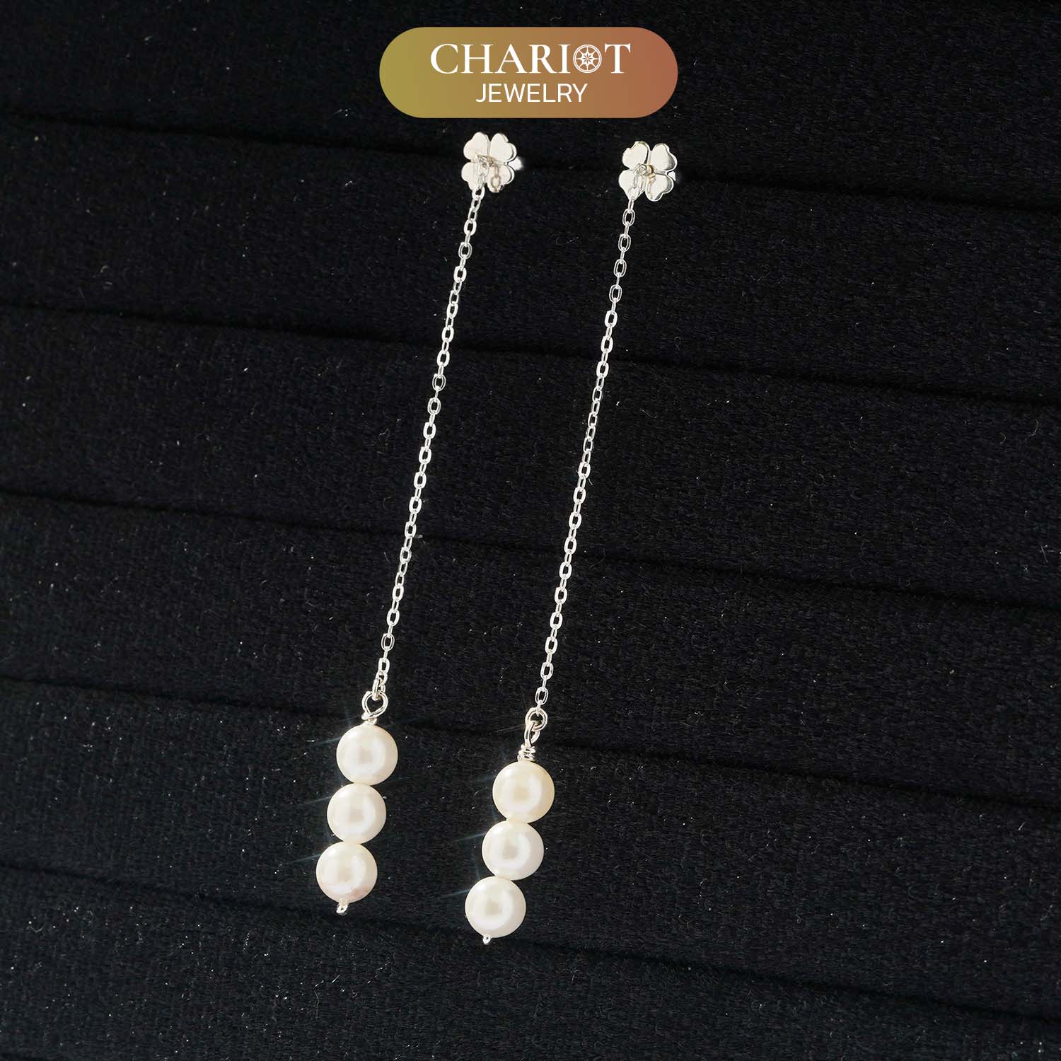 Long Pearl Drop Earrings