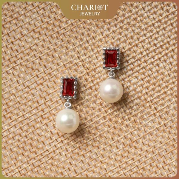 Silver Pearl Drop Earrings